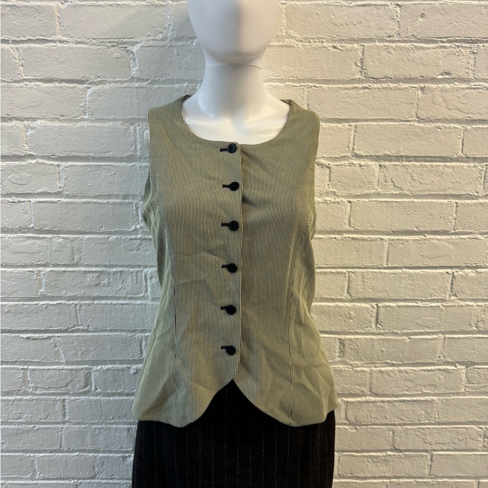 Vintage Giorgio Armani Le Collezioni Back-Tie Pinstripe Vest